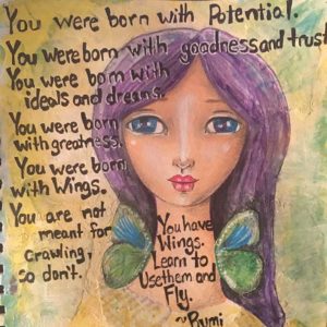 Maritza's Rumi art journal page