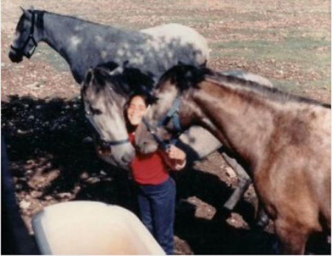 me and my first horses!