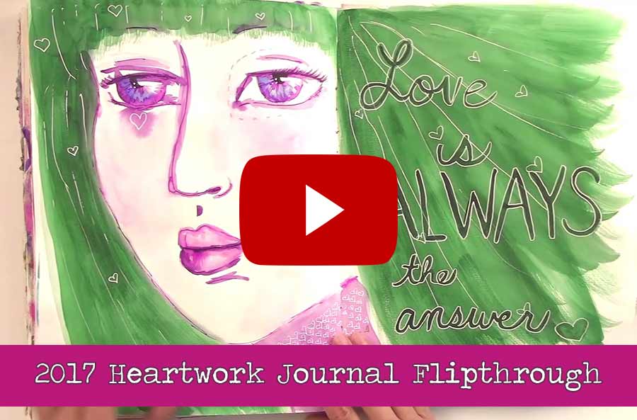 heartwork journaling video flipthrough 2017